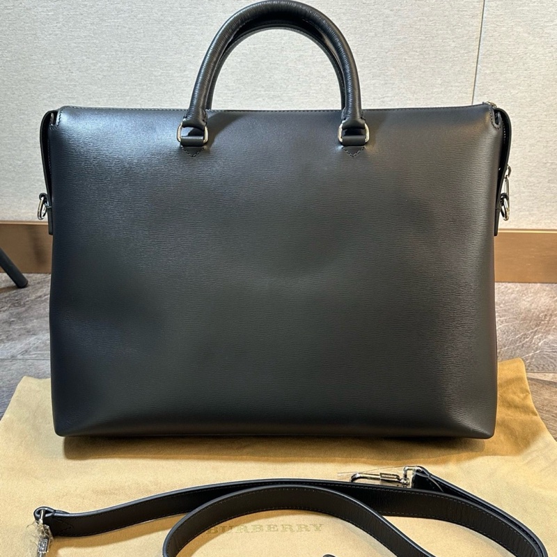Burberry 博柏利 全皮公文包 手提單肩斜挎包-1