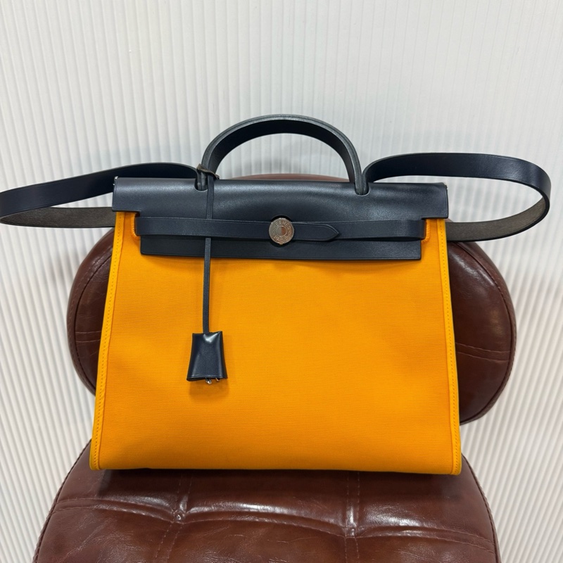 HERMES 🐎愛馬仕 Herbag 31 手提單肩斜挎托特包 愛馬仕橙 A刻 極品成色-1