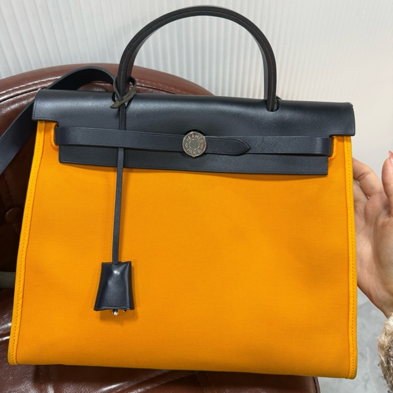 HERMES 🐎愛馬仕 Herbag 31 手提單肩斜挎托特包 愛馬仕橙 A刻 極品成色-2