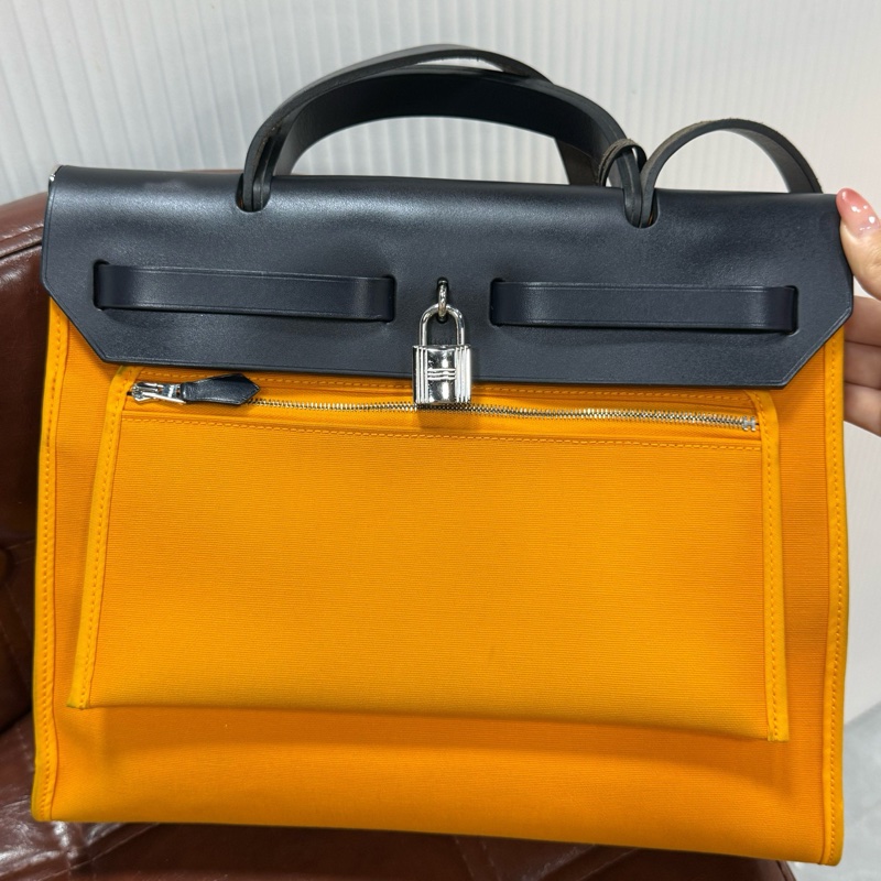 HERMES 🐎愛馬仕 Herbag 31 手提單肩斜挎托特包 愛馬仕橙 A刻 極品成色-6