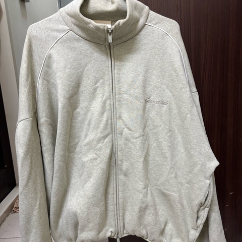 Fear of Gos Essentials Modern Fleece Track Jacket Heather Stone