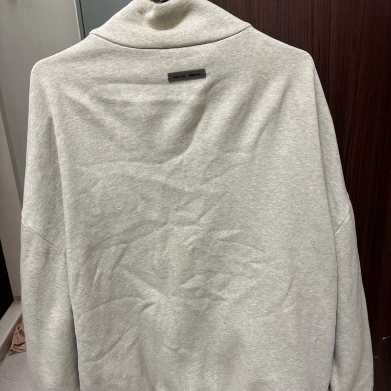 Fear of Gos Essentials Modern Fleece Track Jacket Heather Stone-1