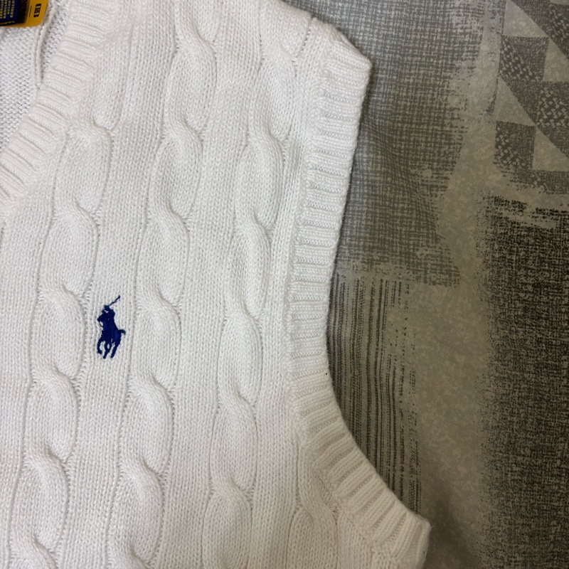 Polo Ralph Lauren 麻花針織純棉毛衣背心-5