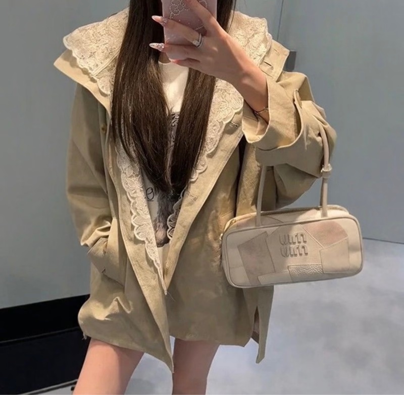 miumiu 情人节限定款 拼皮保龄球粉笔白色-9