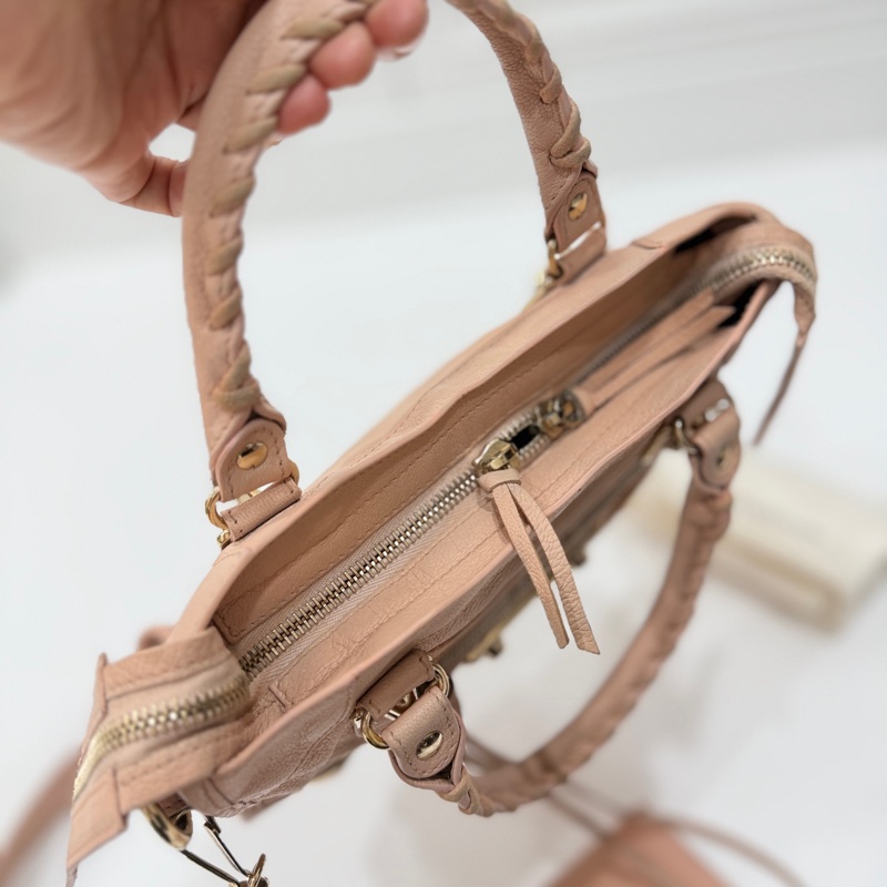 BALENCIAGA 巴黎世家 mini City 粉膚 裸粉 機車包 斜背包 肩背包 側背包 手提包-22