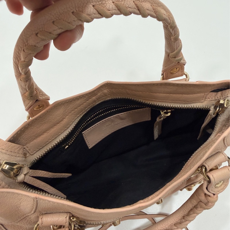 BALENCIAGA 巴黎世家 mini City 粉膚 裸粉 機車包 斜背包 肩背包 側背包 手提包-23