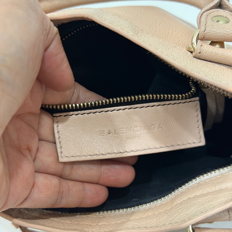 BALENCIAGA 巴黎世家 mini City 粉膚 裸粉 機車包 斜背包 肩背包 側背包 手提包-26