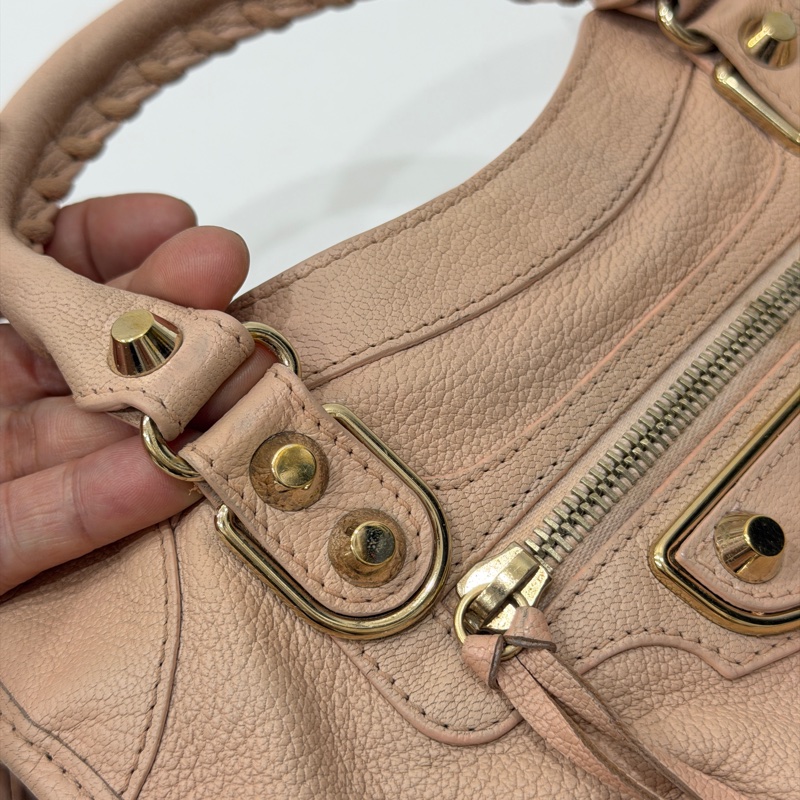 BALENCIAGA 巴黎世家 mini City 粉膚 裸粉 機車包 斜背包 肩背包 側背包 手提包-27