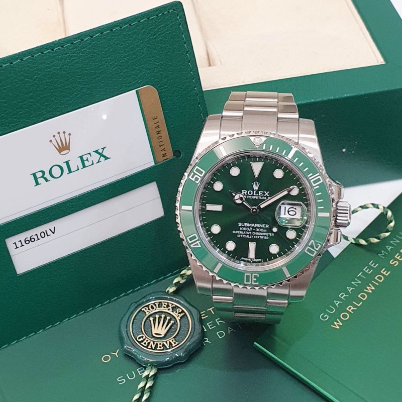 【大眾名錶】ROLEX勞力士116610LV Submariner潛航者 2019/01卡 經典綠色面盤 大眾名錶B1333-3