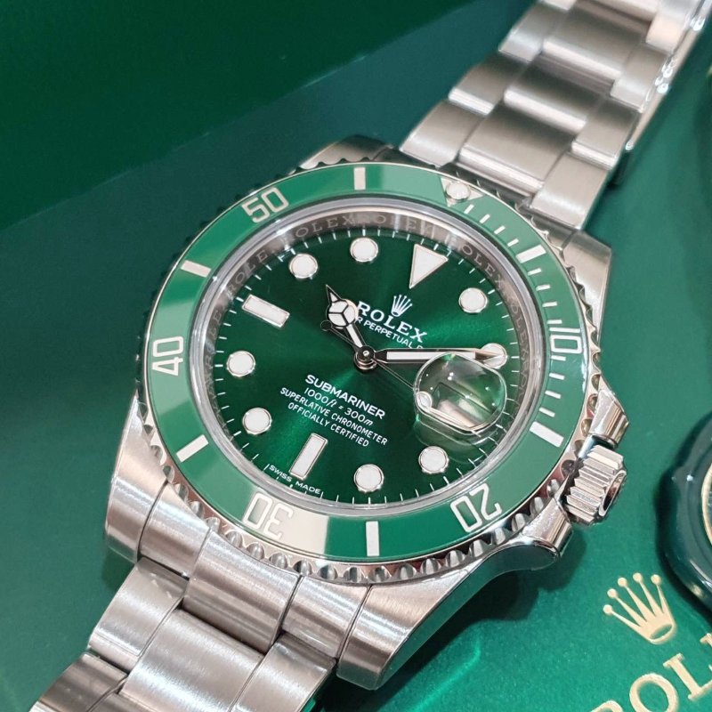 【大眾名錶】ROLEX勞力士116610LV Submariner潛航者 2019/01卡 經典綠色面盤 大眾名錶B1333-8