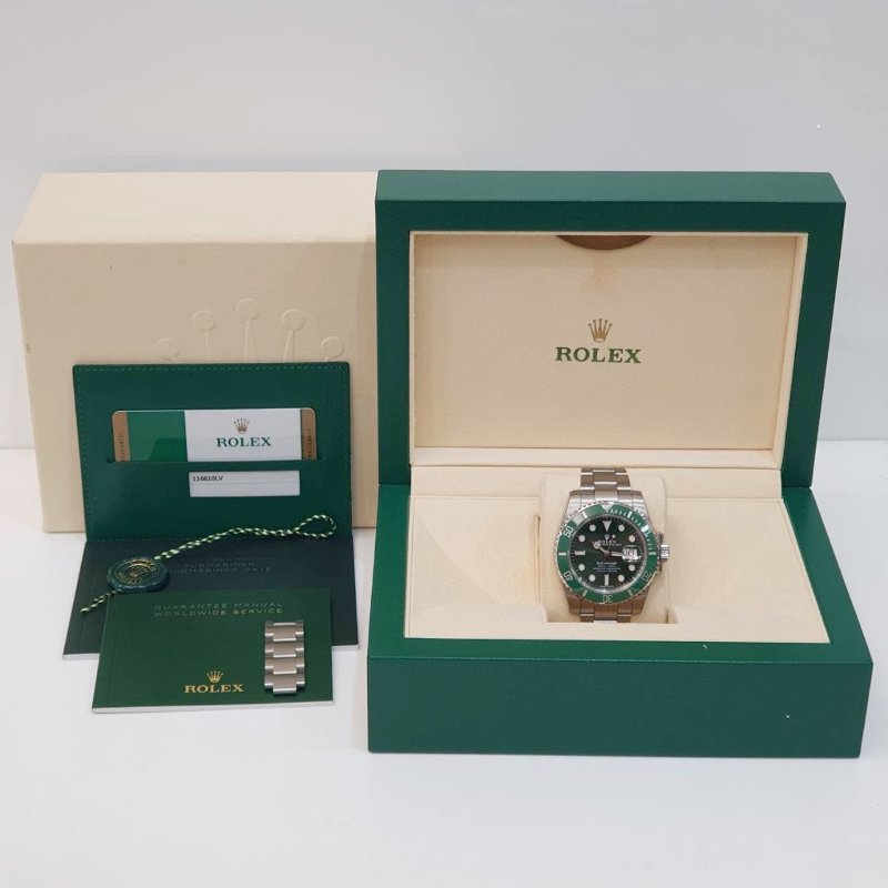 【大眾名錶】ROLEX勞力士116610LV Submariner潛航者 2019/01卡 經典綠色面盤 大眾名錶B1333-9