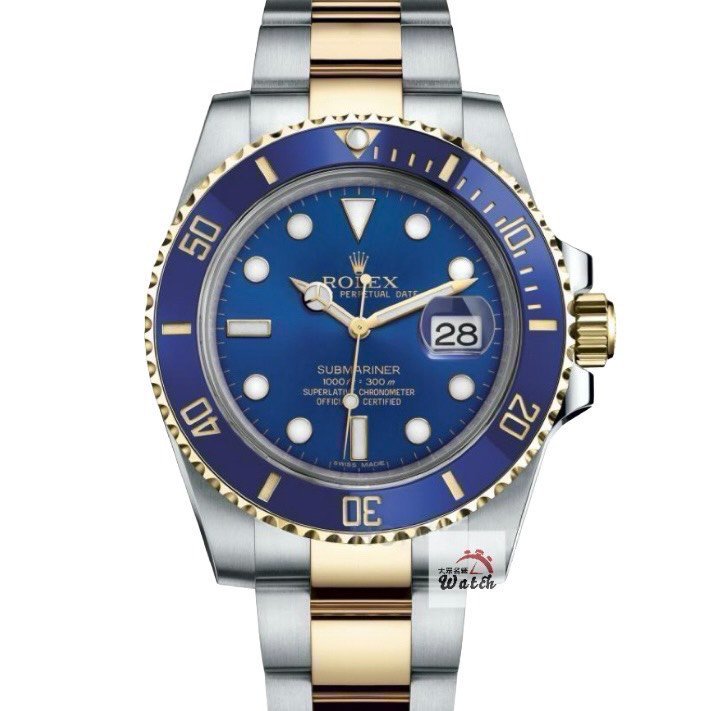 【大眾名錶】 Rolex 勞力士 116613LB Submariner潛航者 半金藍水鬼 2017 大眾名錶B1334-0