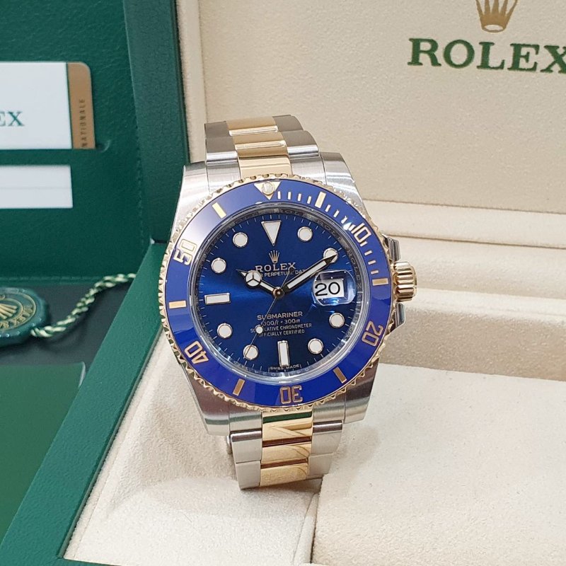 【大眾名錶】 Rolex 勞力士 116613LB Submariner潛航者 半金藍水鬼 2017 大眾名錶B1334-1