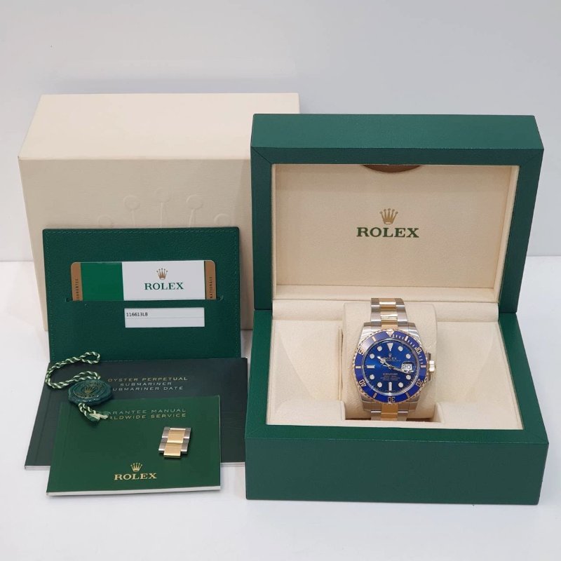 【大眾名錶】 Rolex 勞力士 116613LB Submariner潛航者 半金藍水鬼 2017 大眾名錶B1334-9