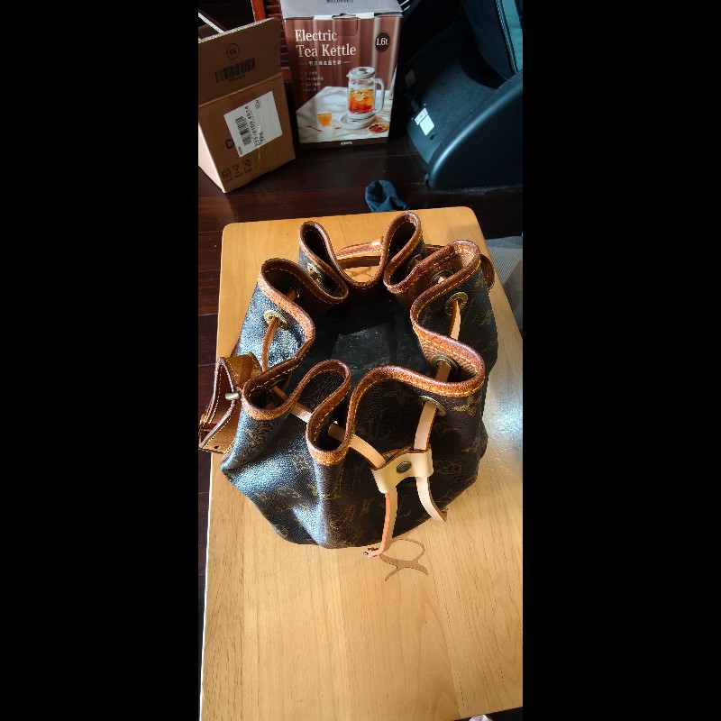 【美品】LV Louis Vuitton Noé 經典老花大號水桶包(絕版香檳包 / 焦糖蜜糖色 / 已貼心換全新牛皮繩)-3