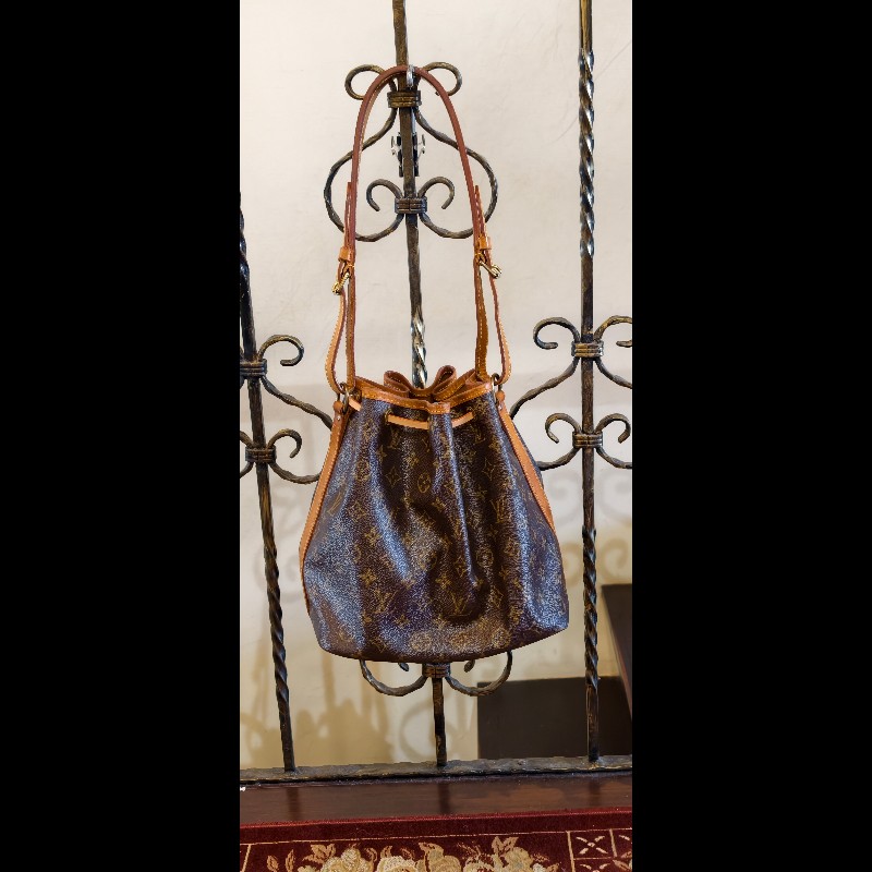 【美品】LV Louis Vuitton Noé 經典老花大號水桶包(絕版香檳包 / 焦糖蜜糖色 / 已貼心換全新牛皮繩)-8