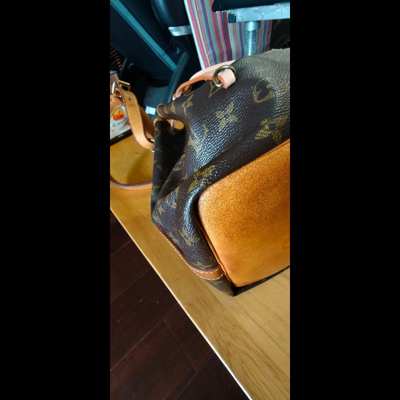 【美品】LV Louis Vuitton Noé 經典老花大號水桶包(絕版香檳包 / 焦糖蜜糖色 / 已貼心換全新牛皮繩)-15