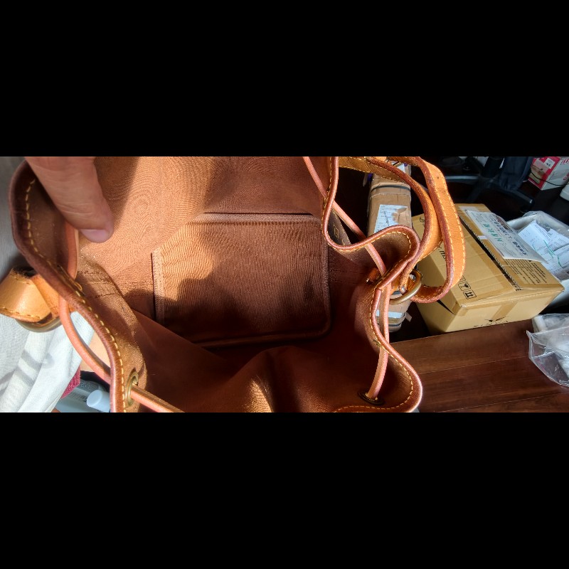 【美品】LV Louis Vuitton Noé 經典老花大號水桶包(絕版香檳包 / 焦糖蜜糖色 / 已貼心換全新牛皮繩)-17