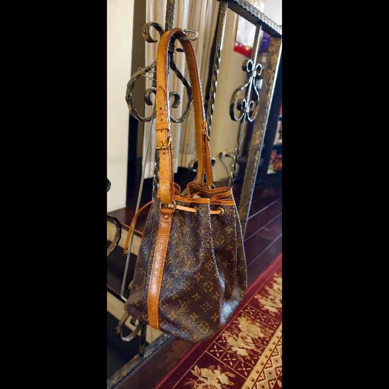 【美品】LV Louis Vuitton Noé 經典老花大號水桶包(絕版香檳包 / 焦糖蜜糖色 / 已貼心換全新牛皮繩)-21