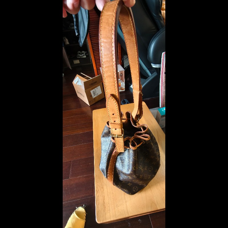 【美品】LV Louis Vuitton Noé 經典老花大號水桶包(絕版香檳包 / 焦糖蜜糖色 / 已貼心換全新牛皮繩)-23