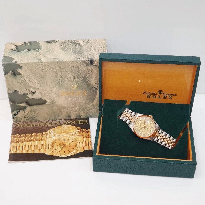 【大眾名錶】ROLEX勞力士 16233 Datejust 蠔式日誌 金十鑽紀念面 原面未翻寫 錶徑36mm 自動上鍊 大眾名錶G303-9