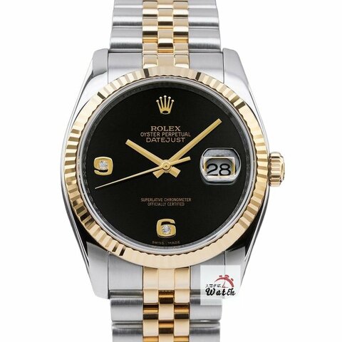 【大眾名錶】ROLEX勞力士 116233 Datejust 蠔式日誌 2009/04卡 市場罕見 寶石面 黑瑪瑙6.9鑽面盤 台灣保卡 大眾名錶B1335