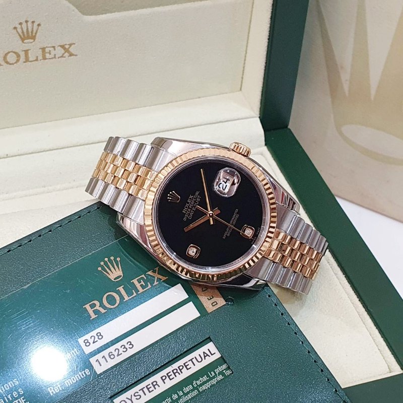 【大眾名錶】ROLEX勞力士 116233 Datejust 蠔式日誌 2009/04卡 市場罕見 寶石面 黑瑪瑙6.9鑽面盤 台灣保卡 大眾名錶B1335-1