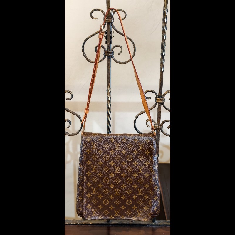 【Vintage經典】Louis Vuitton LV M51256 Monogram 經典老花大王菲包 / 翻蓋斜背包(Musette)-5