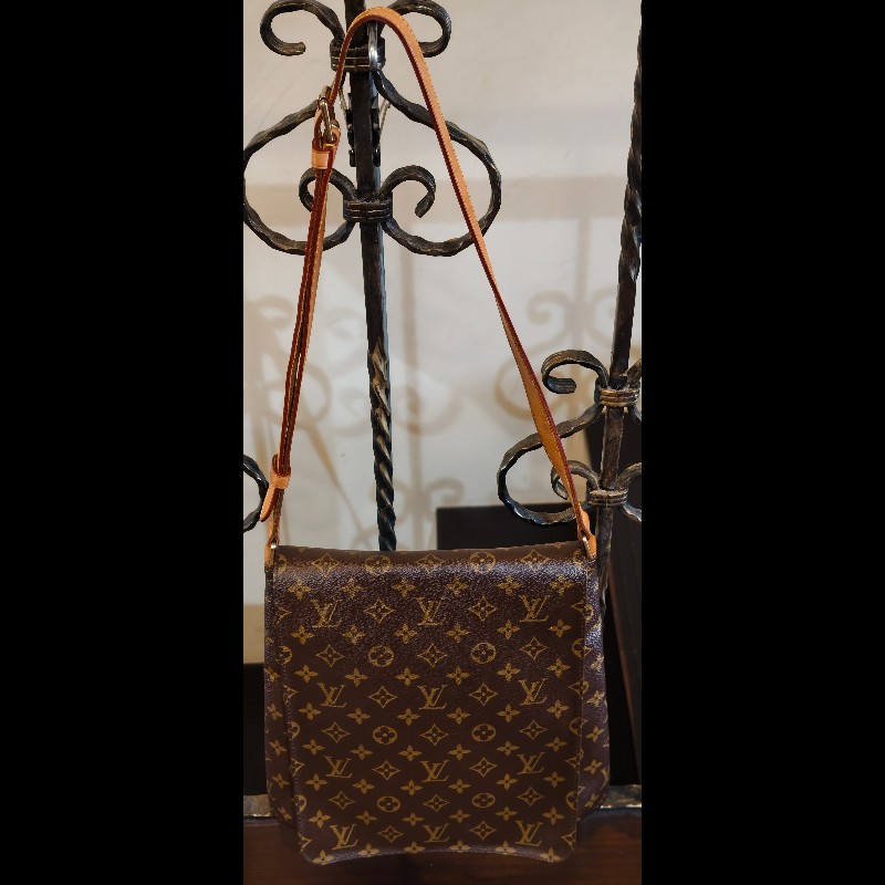【Vintage經典】Louis Vuitton LV M51256 Monogram 經典老花大王菲包 / 翻蓋斜背包(Musette)-6