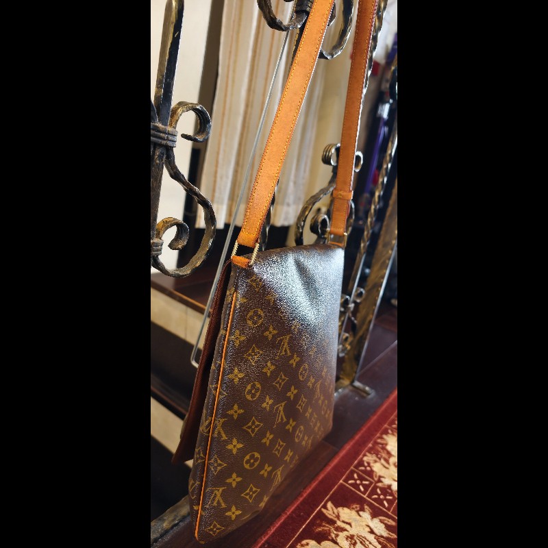 【Vintage經典】Louis Vuitton LV M51256 Monogram 經典老花大王菲包 / 翻蓋斜背包(Musette)-11