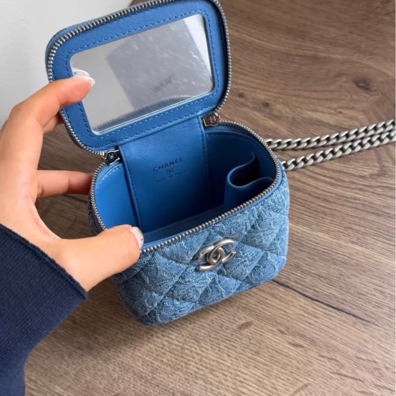Chanel 22C丹宁牛仔金球小盒子-0
