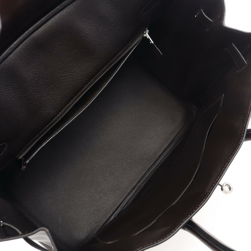 HERMES Birkin 35 手提包 G Barenia 皮革 Vibrato Ebene SHW-2