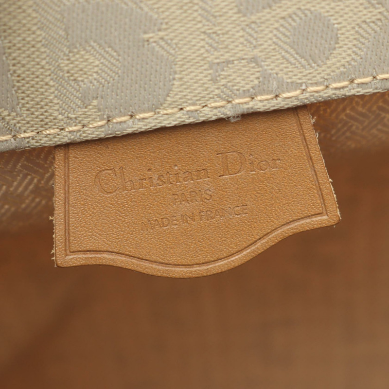 Christian Dior Trotter 單肩包,皮革尼龍帆布,米色棕色,二手女款-3