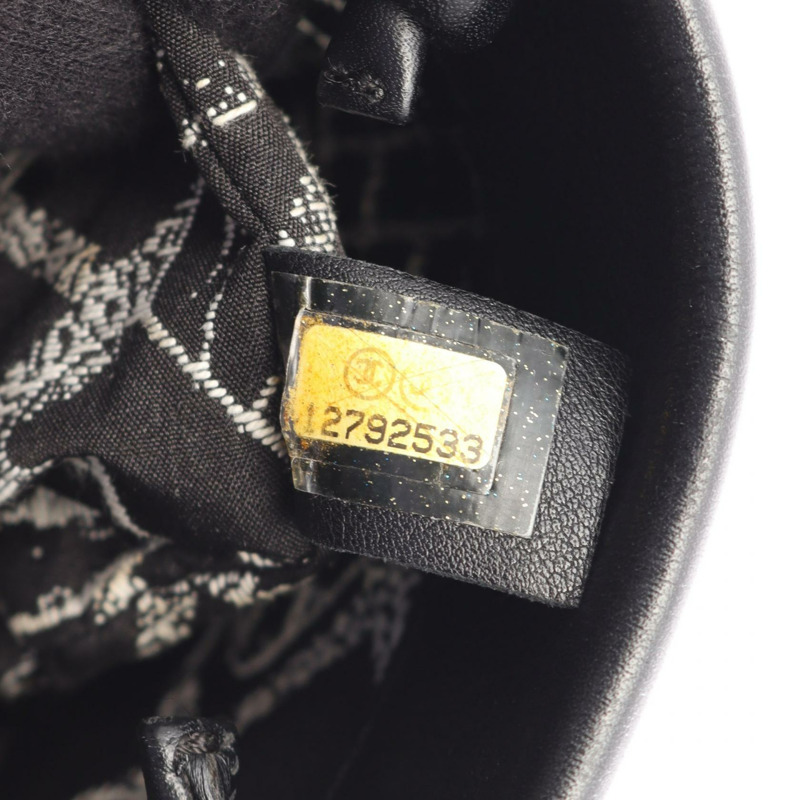 香奈兒 Essential Tote PM 水桶包 A46880 黑色皮革 SHW 二手 女士 CC-4