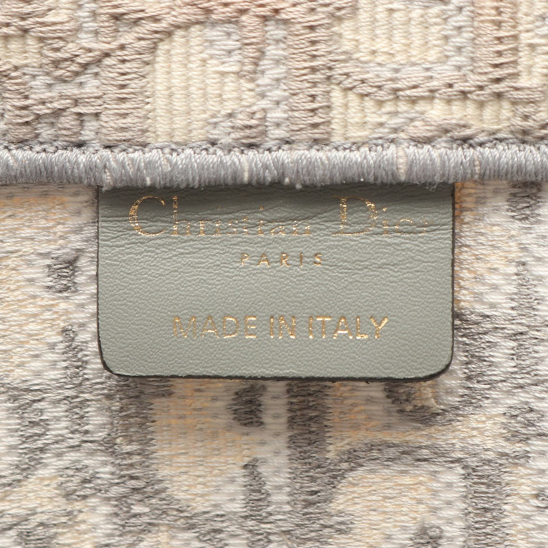 Christian Dior BOOK TOTE 大斜挎手提包 帆布 灰色 白色 二手 女士-3