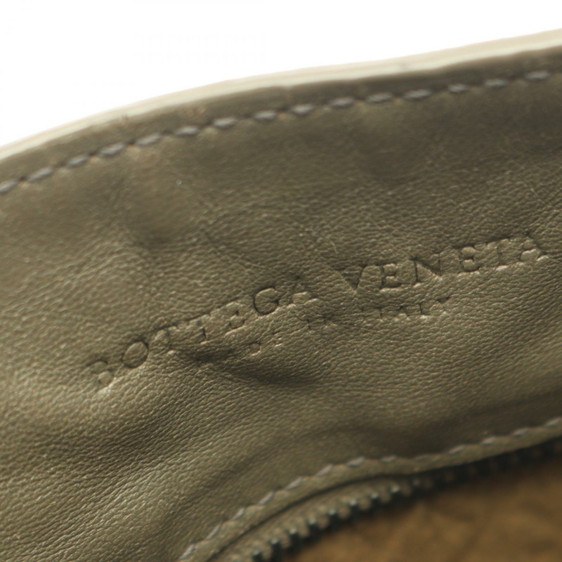 BOTTEGA VENETA Intrecciato 手提包 皮革 灰色 二手 女式-3