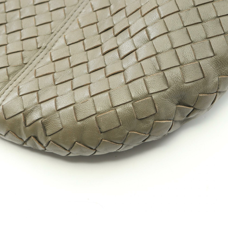 BOTTEGA VENETA Intrecciato 手提包 皮革 灰色 二手 女式-4