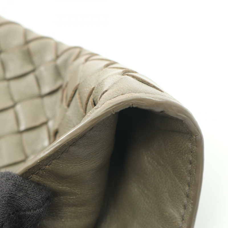 BOTTEGA VENETA Intrecciato 手提包 皮革 灰色 二手 女式-7