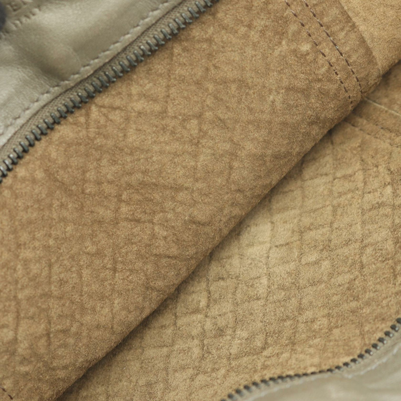 BOTTEGA VENETA Intrecciato 手提包 皮革 灰色 二手 女式-8