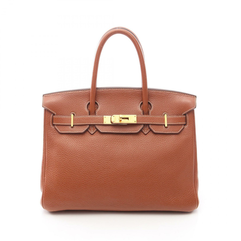 愛馬仕 Birkin 30 手提包 I Taurillon Clemence 金色二手女士 GHW-0