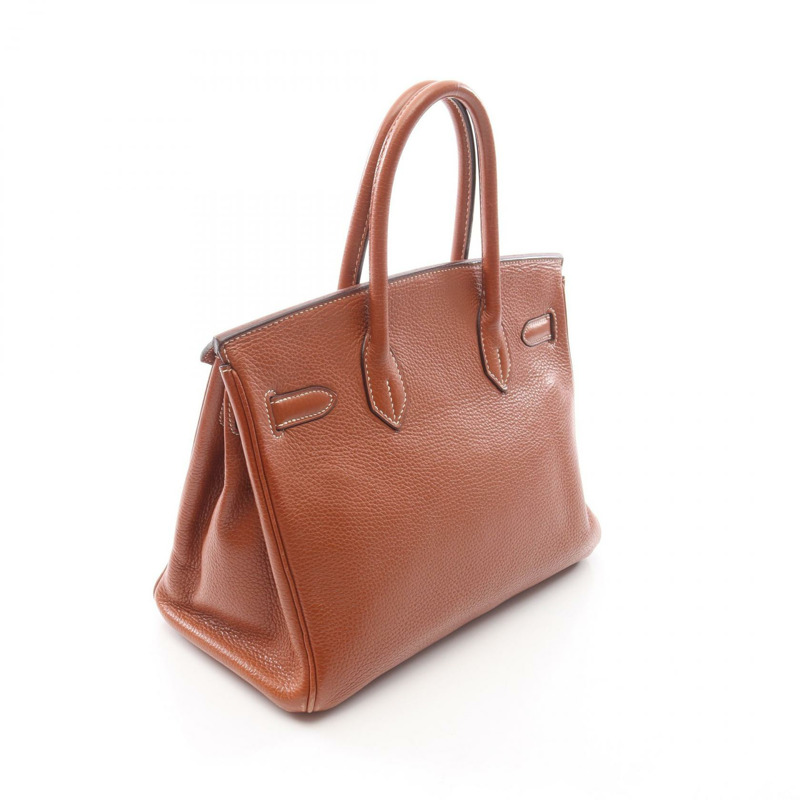 愛馬仕 Birkin 30 手提包 I Taurillon Clemence 金色二手女士 GHW-1
