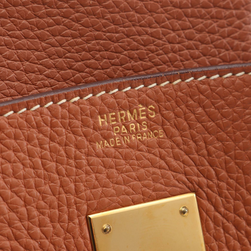 愛馬仕 Birkin 30 手提包 I Taurillon Clemence 金色二手女士 GHW-3