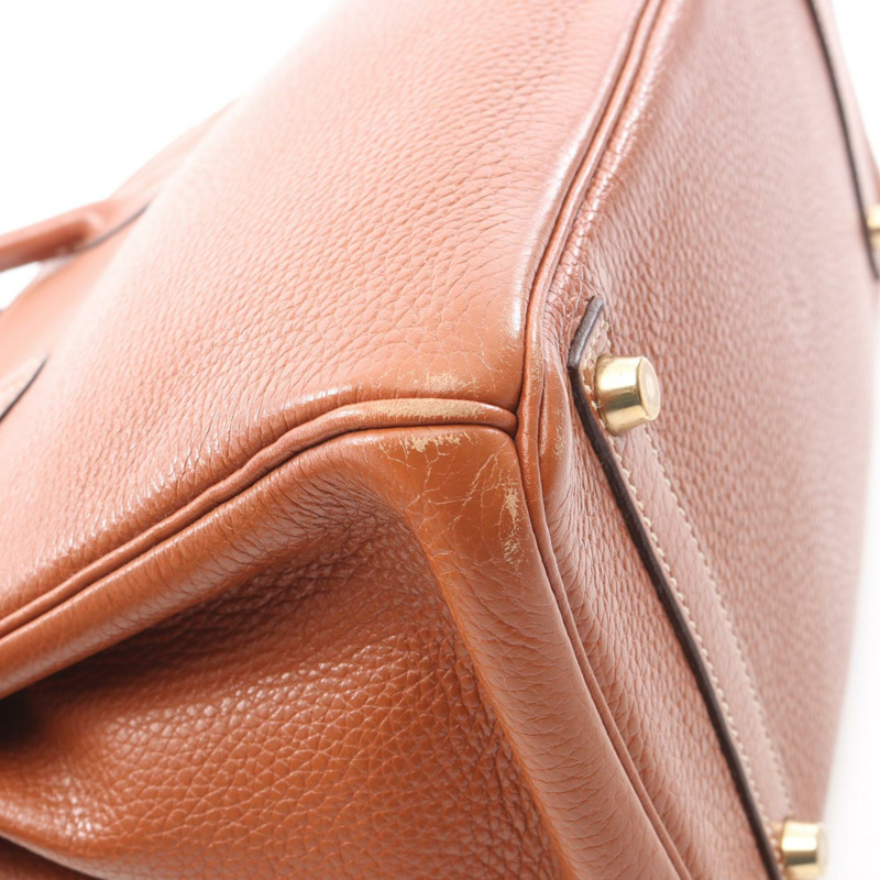 愛馬仕 Birkin 30 手提包 I Taurillon Clemence 金色二手女士 GHW-9