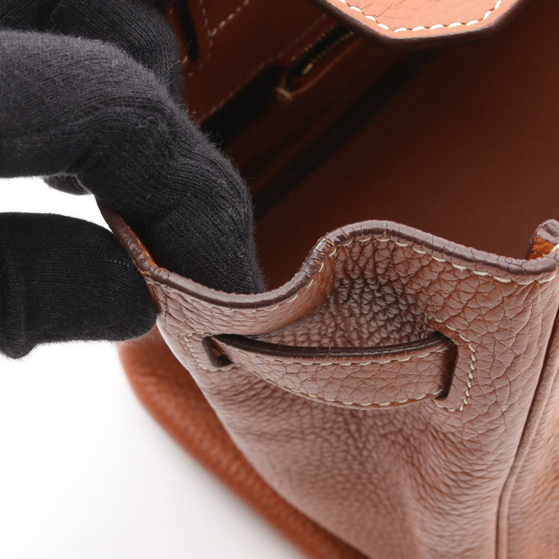 愛馬仕 Birkin 30 手提包 I Taurillon Clemence 金色二手女士 GHW-14