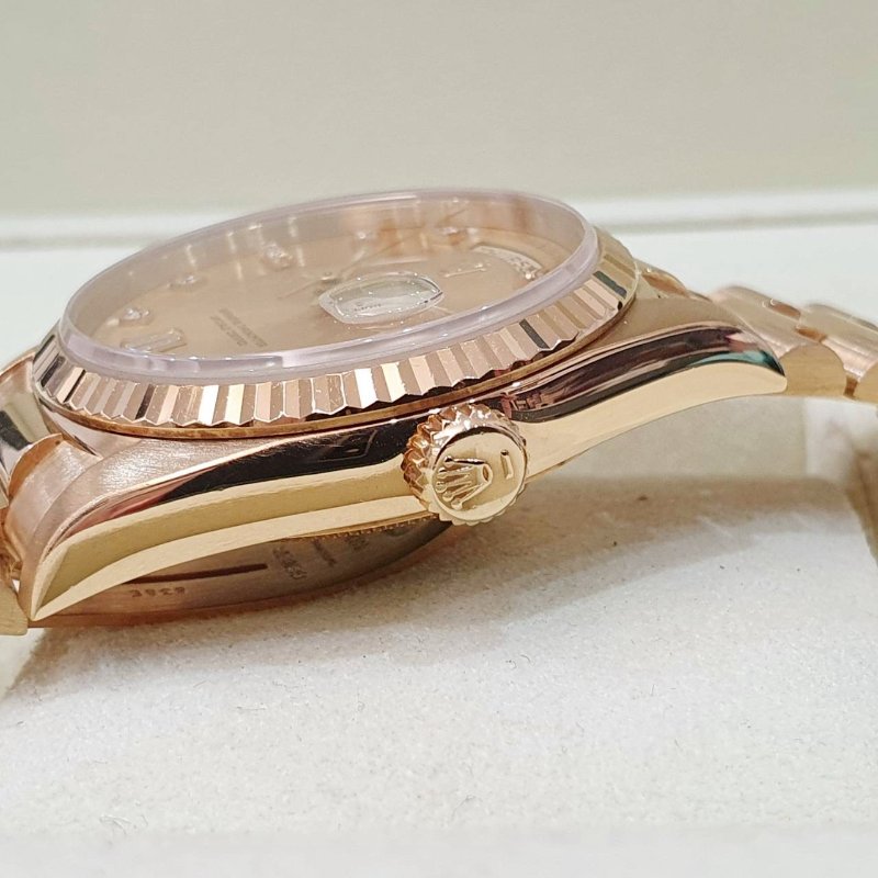 【大眾名錶】ROLEX勞力士18238 Day-Date 18K金蠔式 金色十鑽面盤 星期顯示 大眾名錶B1338-6