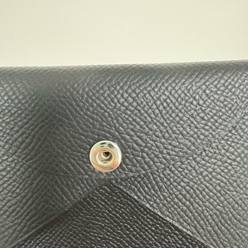 全新 愛馬仕 Hermès Calvi 黑色 Epsom 牛皮卡夾｜附盒-4