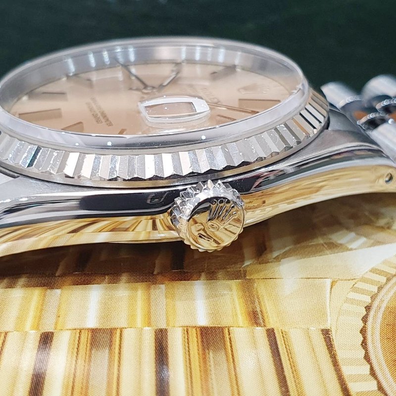 【大眾名錶】ROLEX勞力士 16014 Datejust 蠔式日誌 經典太陽圈 銀色T柱面盤 大眾名錶B1341-6