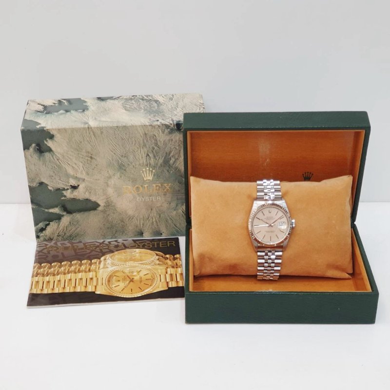 【大眾名錶】ROLEX勞力士 16014 Datejust 蠔式日誌 經典太陽圈 銀色T柱面盤 大眾名錶B1341-9