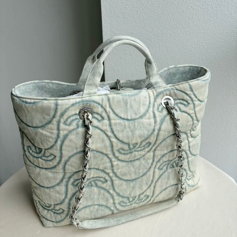 Chanel 21P海浪系列牛仔托特包 tote-1