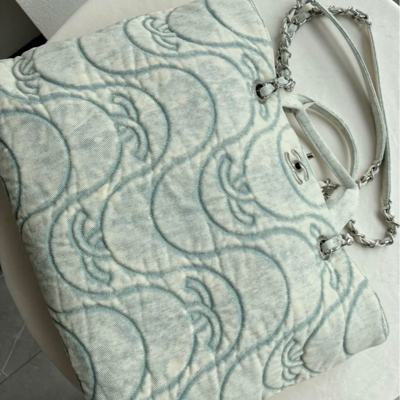 Chanel 21P海浪系列牛仔托特包 tote-4